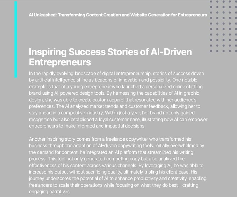 AI Unleached eBook Preview